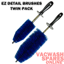 EZ DETAIL BRUSH TWIN SET - X-LONG ALLOY WHEEL CLEANING BRUSH - NO EXPOSED METAL