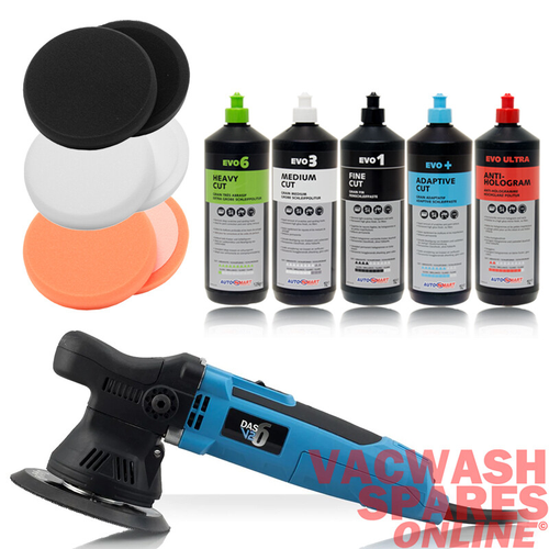 DAS-6 V2 DUAL ACTION MACHINE POLISHER - AUTOSMART EVO COMPOUND AND PADS