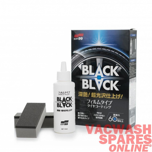 SOFT99 BLACK BLACK 02082 - BLACK TYRE DRESSING COATING - DURABLE TYRE SHINE