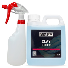 VALETPRO CLAY RIDER 1L CLAY LUBER LUBRICANT GLIDE FOR CLAY BAR MITT CLOTH SET