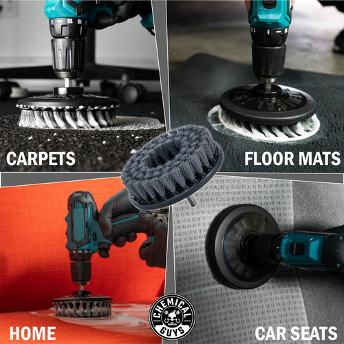 CHEMICAL GUYS SPINNER MULTI SURFACE DRILL BRUSH -CARPET,MATS,UPHOLSTERY- LIGHT 2