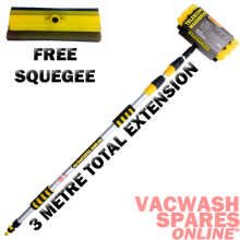 STANDARD TELESCOPIC WASH BRUSH 3 METRES - SQUEEQEE - BOAT - VAN - CAR - LORRY