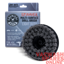 CHEMICAL GUYS SPINNER MULTI SURFACE DRILL BRUSH -CARPET,MATS,UPHOLSTERY- LIGHT