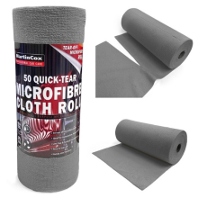 MICROFIBRE CLOTHS ROLL GREY QUICK TEAR OFF EASY TEAR - GARAGE HOME WORKSHOP 50