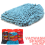 PRO NOODLE CAR WASH MITT - DOUBLE SIDED - ULTRA ABSORBENT - THICK PILE - BLUE 1