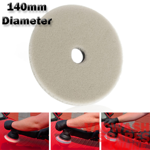 MACHINE POLISHING PAD SET - VENTED MICROFIBRE & WOOL -140MM -IDEAL WITH EVO -SSR 1