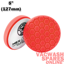 CHEMICAL GUYS HEX LOGIC RED ULTRA SOFT FINISHING PAD 5" FOR MACHINE POLISHER