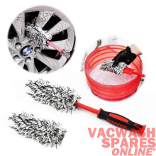 MAXSHINE FLAT MICROFIBRE WHEEL BRUSH SMALL - WASHABLE COVERS - NARROW SPOKES