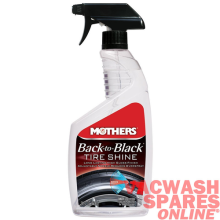MOTHERS BACK TO BLACK TIRE SHINE - SPRAY ON TYRE SHINE - DURABLE SHOW FINISH