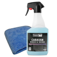 VALETPRO CARAVAN WASH AND SHINE 500ML WATERLESS WASH WAX CARAVAN MOTORHOME SET