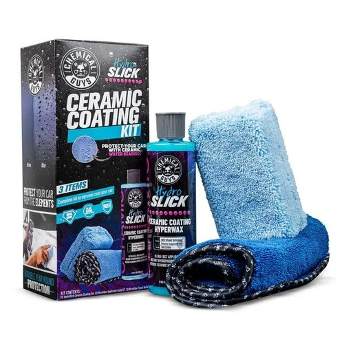 CHEMICAL GUYS HYDRO SLICK CERAMIC COATING KIT HYPERWAX Si02 CERAMIC GLOSS SHINE