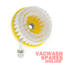 PRO SOFT BRISTLE DRILL BRUSH - CARPET, MATS, UPHOLSTERY - 100MM - M14 - VALETING