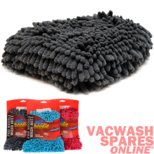 PRO NOODLE CAR WASH MITT - DOUBLE SIDED - ULTRA ABSORBENT - THICK PILE - GREY
