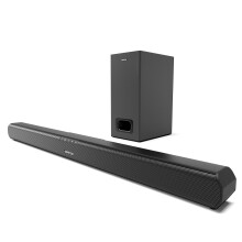 AZATOM Soundbar 2.1 with External Subwoofer | 120W Surround Sound | Bluetooth, HDMI ARC, Optical, AUX, Remote Control | Home Theatre Audio System for