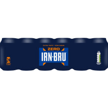 IRN-BRU Zero Carbonated Soft Drink, 24 Pack, 330ml Cans