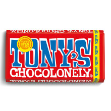 Tony's Chocolonely Milk Chocolate Bar - 180g Belgian Fairtrade Chocolate, Gift, 32% Cocoa, Vegetarian