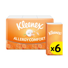 Kleenex Allergy Comfort Pocket Pack Tissues, Pack of 6 Pocket Tissues