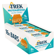 JB's TREK Protein Flapjack Salted Caramel 16x50g Plant-Based Protein, Vegan
