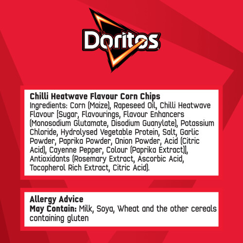 Doritos Chilli Heatwave Tortilla Chips Sharing Bag Crisps 180g 2