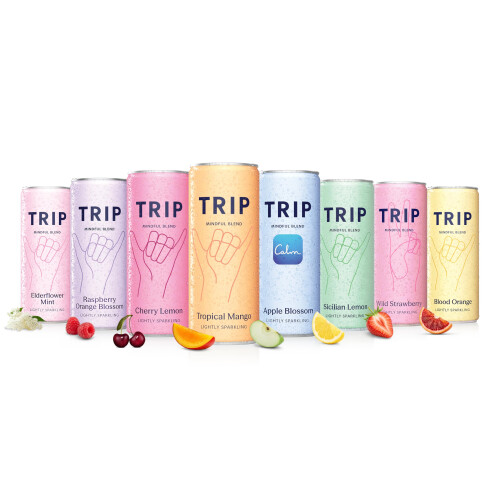 TRIP Calm Magnesium Drink, Sparkling Mocktail, Ultimate Sampler Mix, 12pack