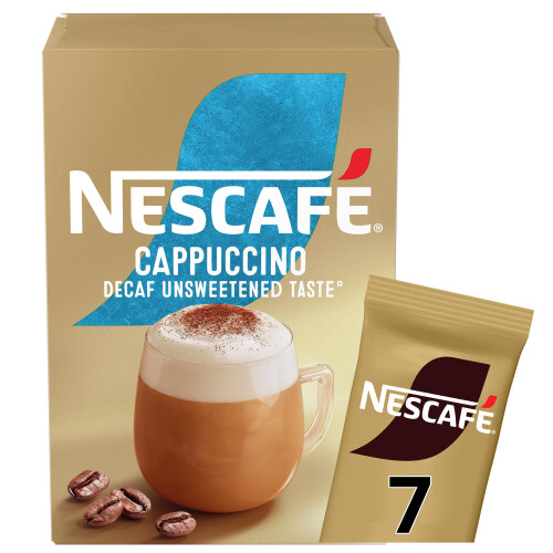 Nescafe Nescafé Cappuccino Decaf Sachets 7 Pack | Pack of 1 2