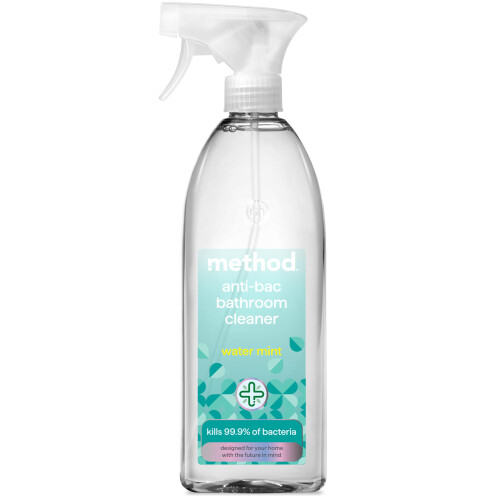 Method Method Anti-Bacterial Bathroom Cleaner Spray, Water Mint, 828ml