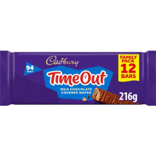 Cadbury Timeout Milk Chocolate Wafer Bars, 18 g (Pack of 12)