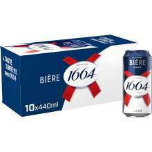 Kronenbourg 1664 Biere Lager Beer | 440ml Can | 10 Pack