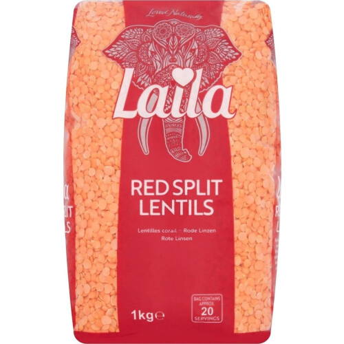 Laila Red Split Lentils 1Kg (Pack of 1)