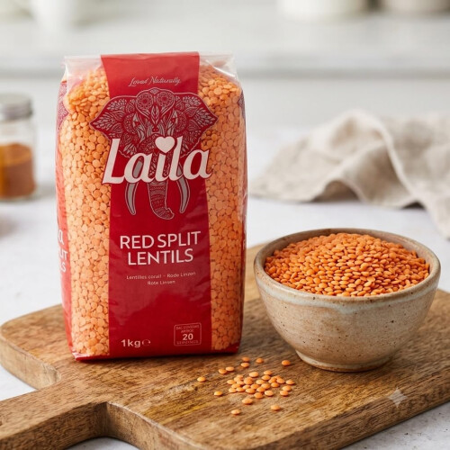 Laila Red Split Lentils 1Kg (Pack of 1) 1