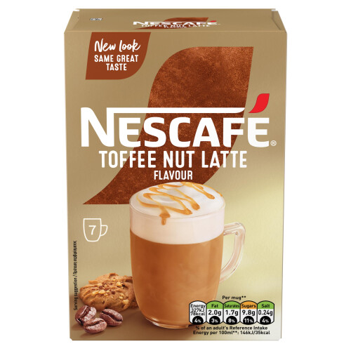 Nescafe Nescafé Toffee Nut Latte Sachets 7 Pack | Pack of 1 2