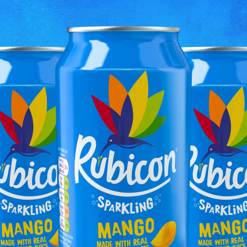 Rubicon Rubicon Mango Sparkling Fruit Soft Drink, 24 Pack, 330ml Cans 1
