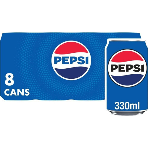 Pepsi Pepsi Regular Cans, 8 x 330ml 1