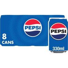 Pepsi Regular Cans, 8 x 330ml