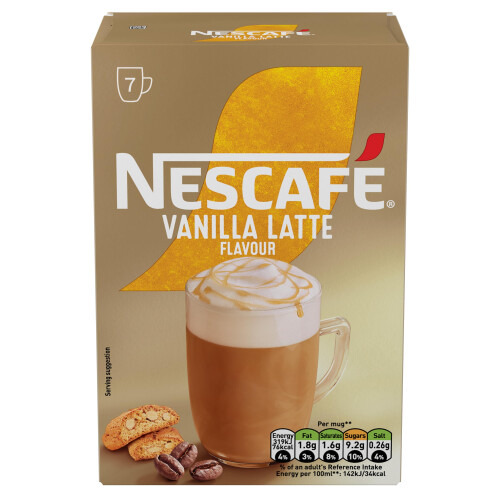 Nescafe Nescafé Vanilla Latte Sachets 7 Pack | Pack of 1 2