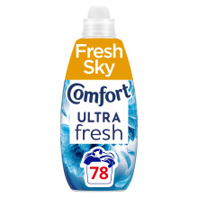 Comfort Ultra Fresh Fabric Conditioner Fresh Sky, 78 Washes (1.17 L) – Infused with Essential Oils, Long-Lasting Fragrance