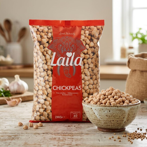 Laila Chickpeas 2 kg (Pack of 1) (Package may vary) 1