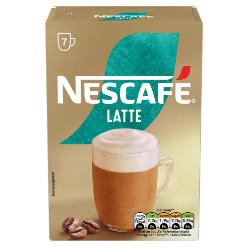Nescafe Nescafé Latte Instant Coffee Sachets 7 Pack | Pack of 1 2