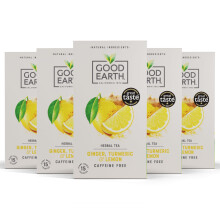 Good Earth Tea Co. Ginger, Turmeric & Lemon Herbal Tea, 5 x 15 Tea Bags
