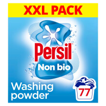 Persil Non Bio Washing Powder XXL Family Pack gentle next to sensitive skin for outstanding stain removal in cold washes 77 washes (3.85 kg)