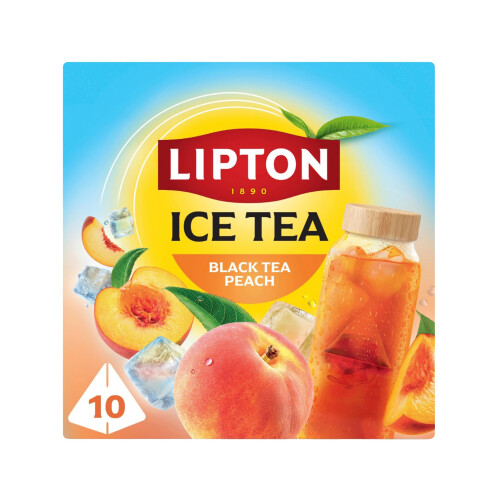 Lipton Ice Tea Black Tea Peach, 10 Teabags, Zero Calories & Zero Sugar