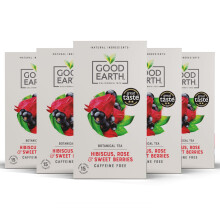 Good Earth Tea Co. Hibiscus, Rose & Sweet Berries Tea, 5 x 15 Tea Bags