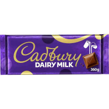 Cadbury Dairy Milk Chocolate Bar, Smooth & Creamy, 360 g (Pack of 1)