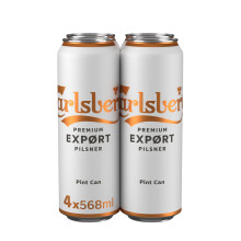 Carlsberg Export Lager Beer | 568ml Can | 4 Pack
