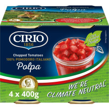 CIRIO Polpa Chopped Tomatoes, Italian, Canned, Tinned 4 x 400g