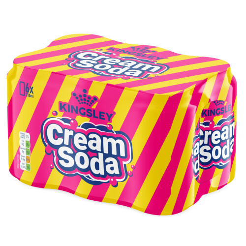 Kingsley Cream Soda 6x330ml Cans 1