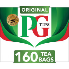 PG Tips Original, Black Tea Bags Bulk, Refreshing, Flavourful & Full-Bodied, Perfect Flavour Release, 160 Plant Based Biodegradable Teabags