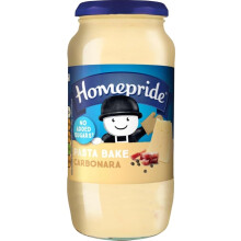Homepride Carbonara Pasta Bake Sauce, No Added Sugars, 485 g Jar (1-Pack)