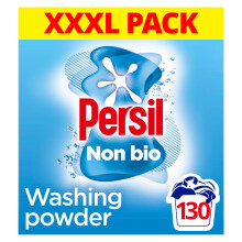 Persil Non Bio Washing Powder XXXL Family Pack 100% recyclable pack for stain removal that's gentle next to sensitive skin 130 Wash 6.5 kg
