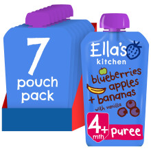 Ella's Kitchen Stage 1 Blueberries/Apples/Bananas and Vanilla 120 g (Pack of 7)